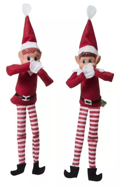 Naughty Elf BOY or GIRL Christmas Plush Elves Behavin' Badly 10"