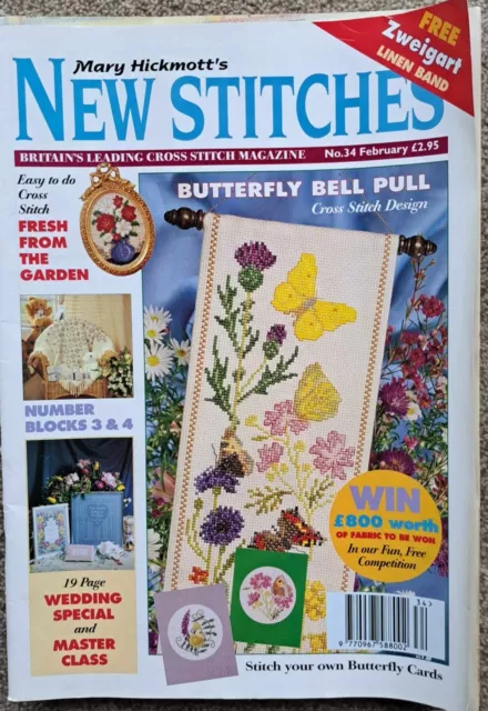 Mary Hickmott's New Stitches Magazine Issue 34 Cross Stitch Embroidery