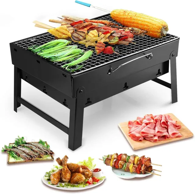 Uten Portable Barbecue Grill Stainless Steel Charcoal Smoker Char Broil BBQ Pit