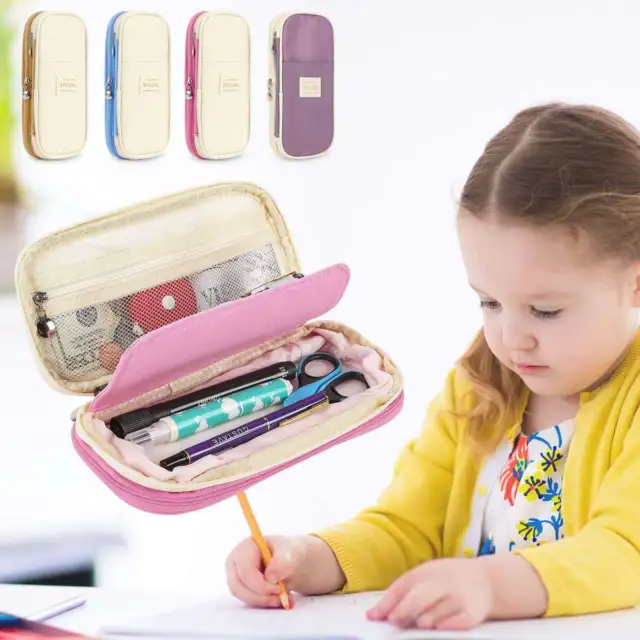 Large Capacity Pencil Case Zipper Pen Bag School Stationery Organizer Pouch Bag