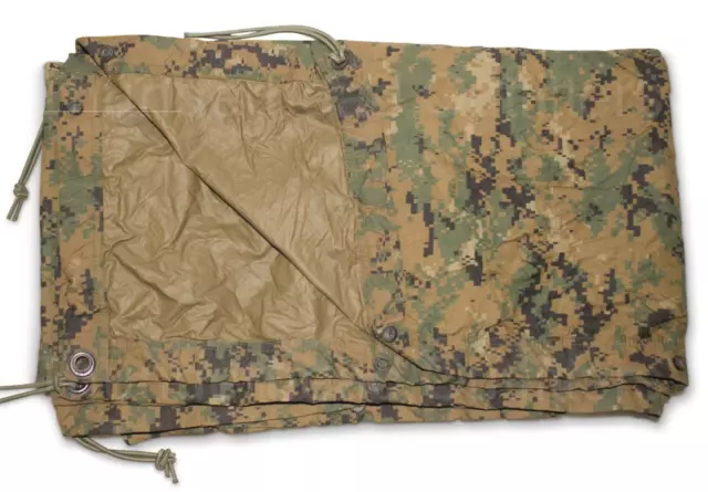 USMC MARPAT Woodland Digital Camo pattern Reversible Field Tarp Tarpaulin