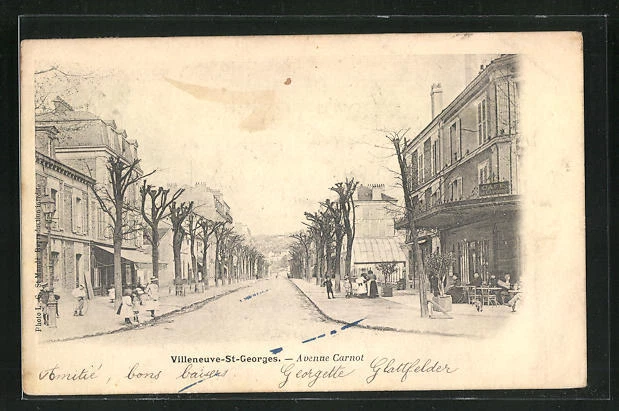 CPA Villeneuve-Saint-Georges, Avenue Carnot 1903