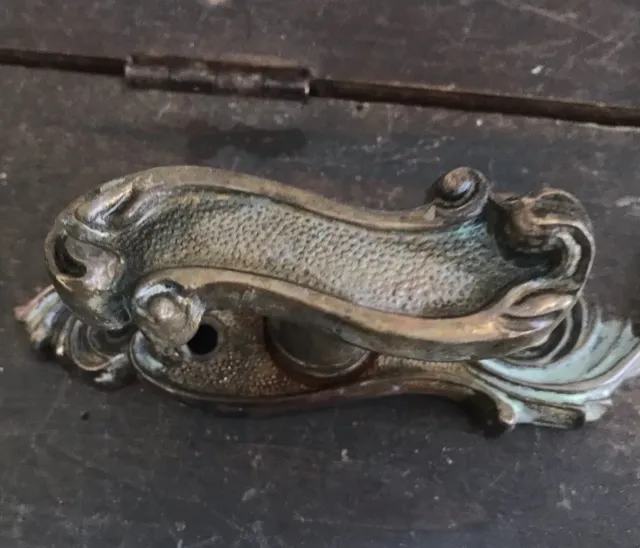 Antique French Door T Bar Rococo Lever metal copper Knob Gold Victorian