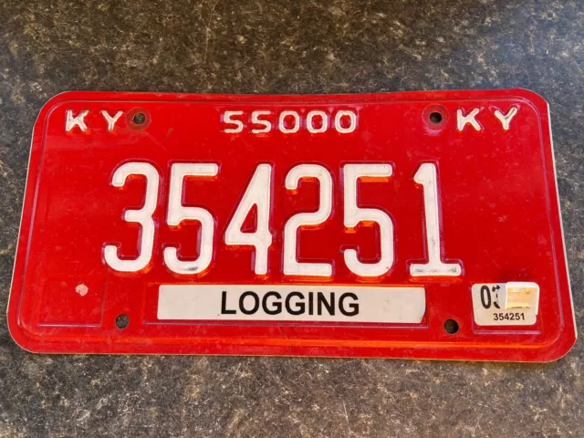 Kentucky 55000 Logging Truck License Plate Expired Free Shipping! 243