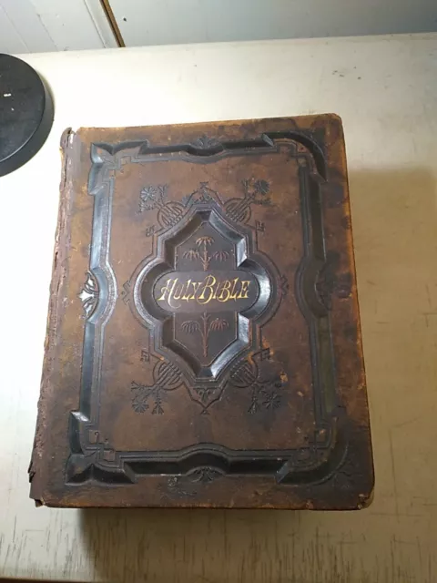 Antique Bible KJV Late 19th Century,Some Pages Missing,damaged, See Pics