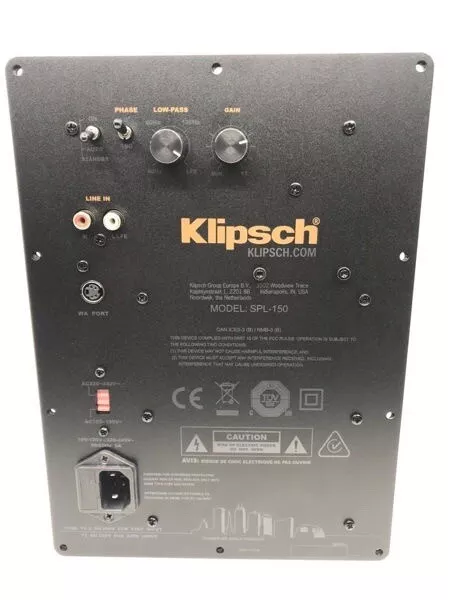 Klipsch  Spl-150  Service Réparation