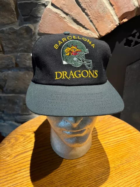 Vtg NOS WLAF NFL Europe Cap Hat BARCELONA DRAGONS  rare Nice OSFM NWT