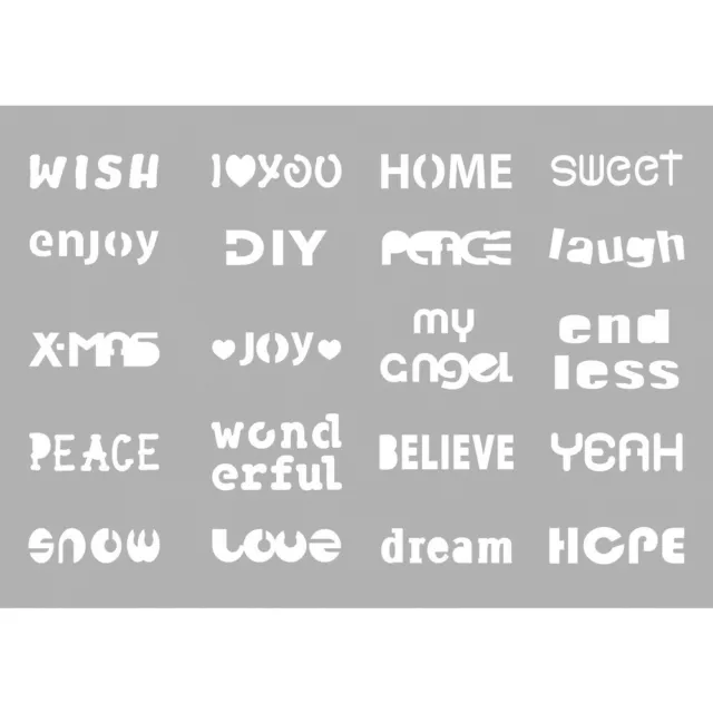 Stencil Sticker Special Textile A5 Statements