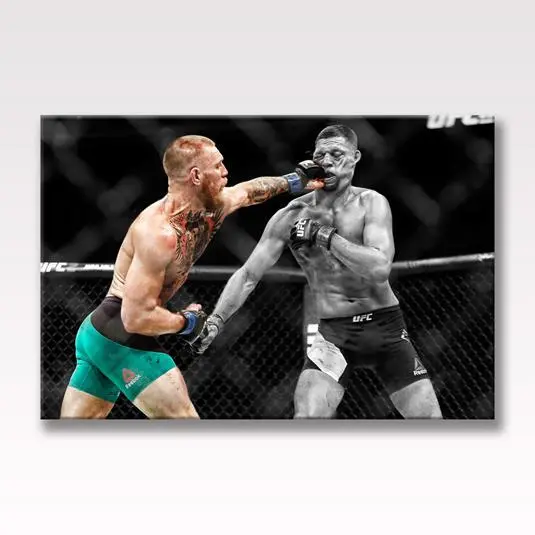 Poster TELA CONOR MCGREGOR Nate Diaz UFC 202 Arte da parete 30x20" TELA