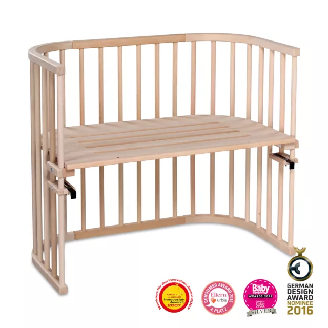 Cama auxiliar babybay Maxi, natural sin tratar