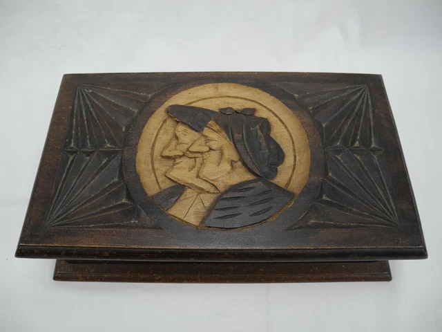 ANCIENNE BOITE BONBONNIERE coffret faience Quimper décor breton EUR 35