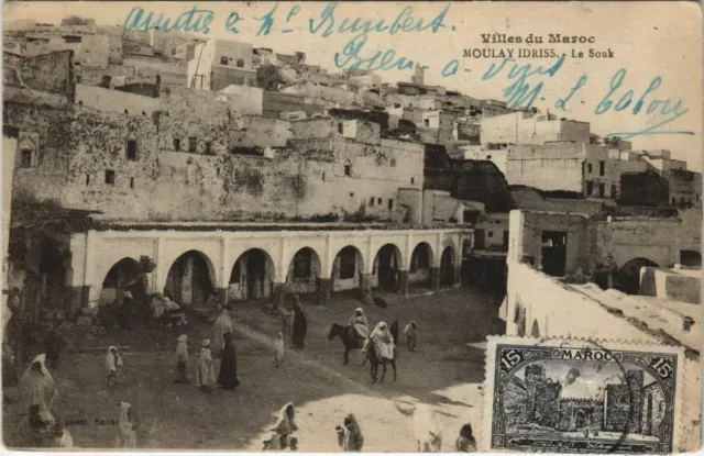 CPA AK MAROC MOULAY-IDRISS Le Souk (10781)