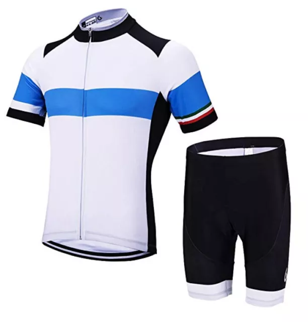 Hommes Maillot pour Vélo Set Pantalon Manches Courtes de Cyclisme Coussin