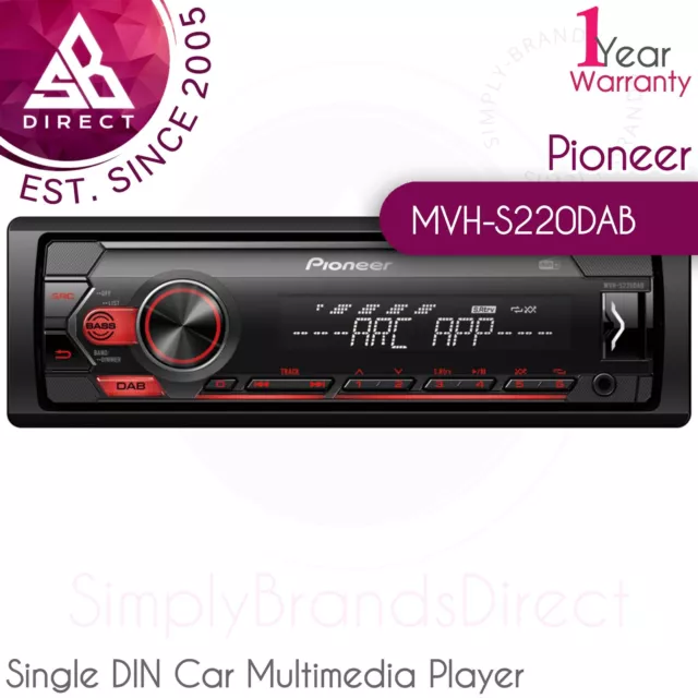 Autoradio - PIONEER - MVH-330DAB - USB - DAB+ - AUX - Bluetooth