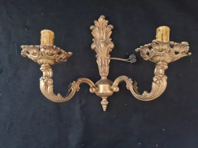 1 Superbes  Anciennes  Applique Murale En Laiton Vintage   Annee 50