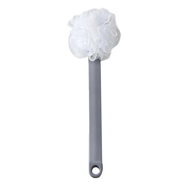 1 pieza Cepillo de ducha con mango largo Espalda de ducha Cepillo corporal depurador (gris)