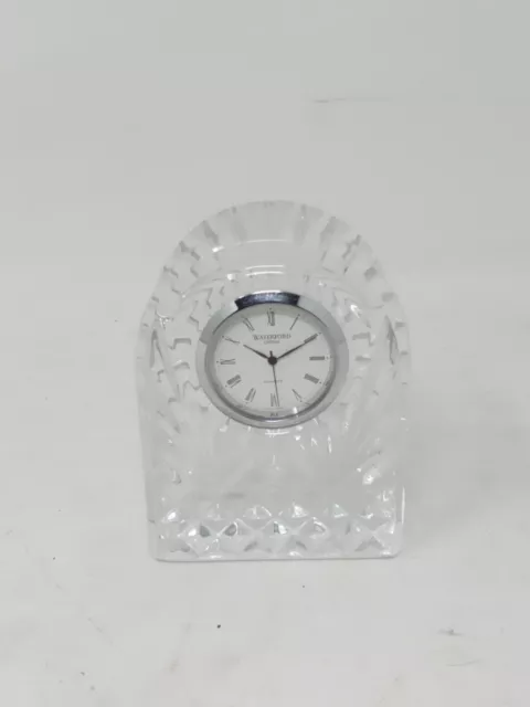 Waterford Cut Crystal Quartz Mantle Desk Clock Movt Japan