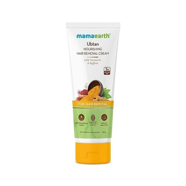 Mamaearth Ubtan Nourishing Hair Removal Cream With Turmeric & Saffron  100g