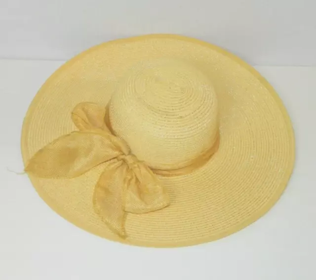 Panama Jack Original Vintage Foldable Travel Sun Hat Wide Brim floppy Straw  Sz M