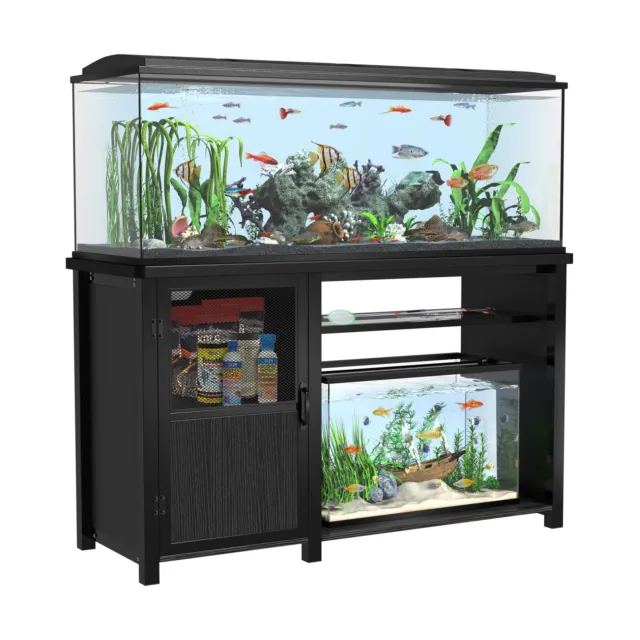 GDLF 55-75 Gallon Fish Tank Stand Heavy Duty Metal Aquarium Stand with Cabine...