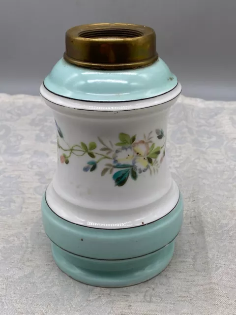 Antike Öllampe Petroleumlampe Um 1900 Jugendstil Porzellan Ohne Aufsatz