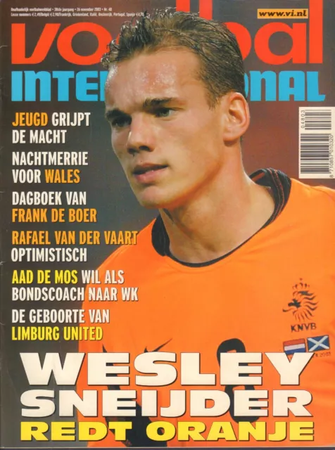 V.I. 2003 nr. 48 - WESLEY SNIJDER(COVER)/ORANJE(POSTER)/WALES/FRANK DE BOER