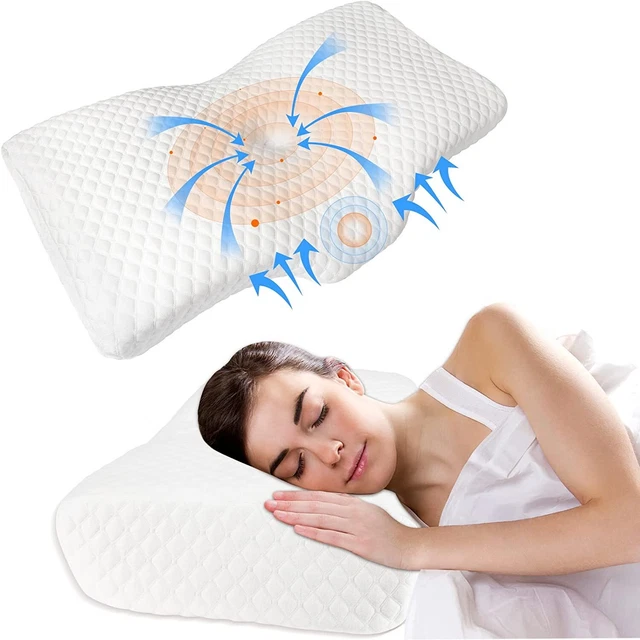 Cervical Memory Foam Pillow for Neck and Shoulder Pain, Ergonomic Orthopedic