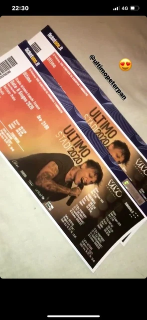 2 biglietti concerto ultimo