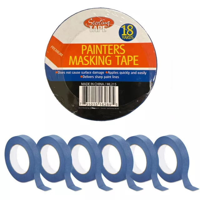 HTVRONT Blue Painters Tape - 1 Inch x 60 Yards x 3 Rolls Masking