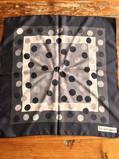 YSL yves saint Laurent vintage scarf silk 100% vtg square scarf
