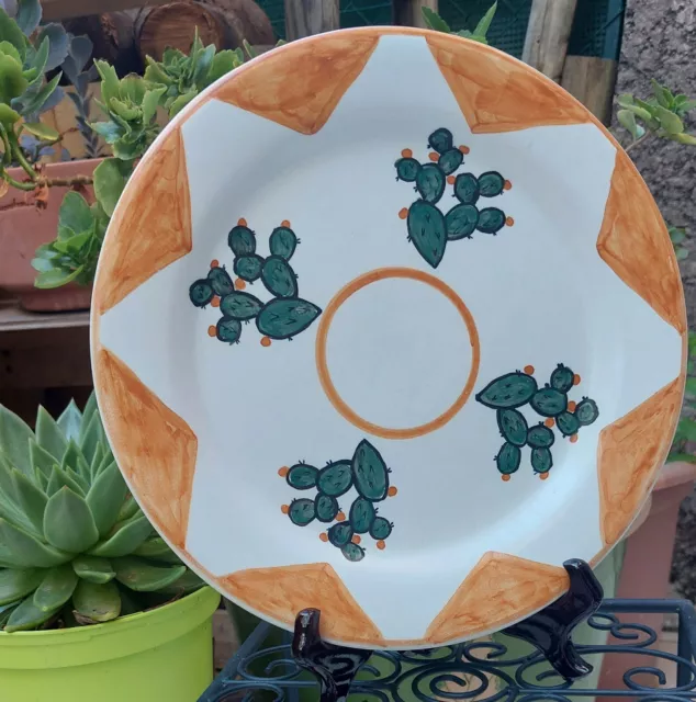 Grande assiette céramique décorative Mexico Estanzuela mexicaine, peinte main