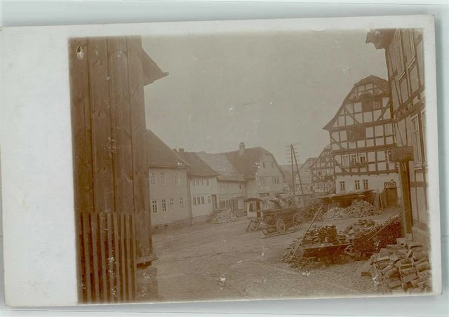 13492631 - 6325 Grebenau Fachwerkhaus Dorfstrasse Ort handschriftlich Foto AK