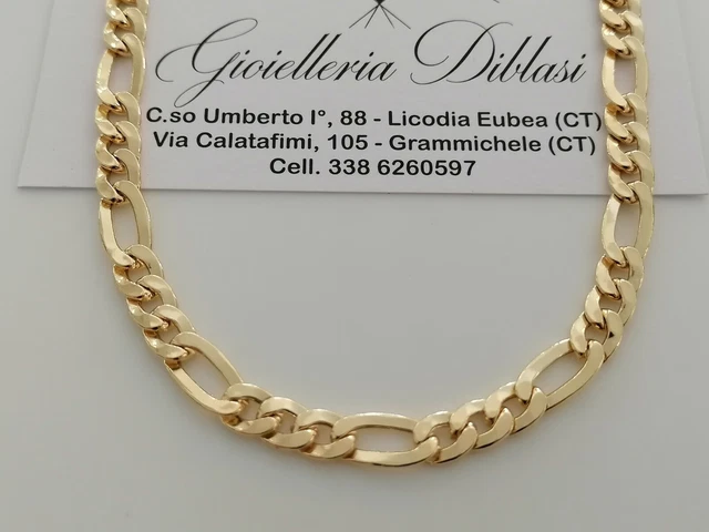 Chaîne En Or 18 Carats (750‰) Massif - Maille Solide 50 Cm - Italie - Neuf Avec étiquettes
