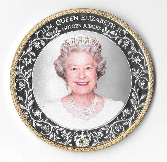 QUEEN ELIZABETH GOLDEN JUBILEE 1952-2002 Proof Medal + COA 70mm 92.7g. BB1