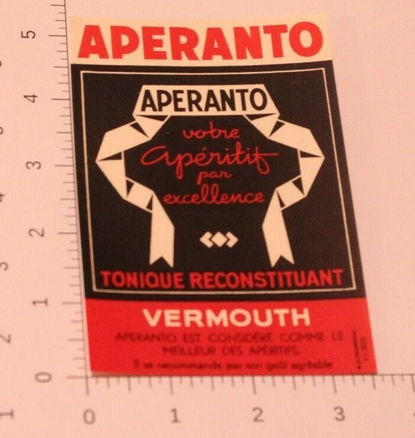 Vintage Aperanto Vermouth Tonique label