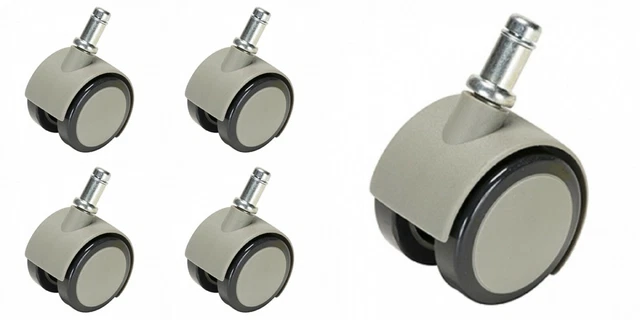 Caster, Soft Wheel For Hard Floors Gray Ensemble De 5 DCI