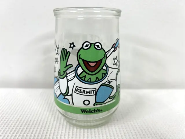 Muppets In Space Kermit In Command Jelly Jar Juice Glass Welch's 1998 EUC