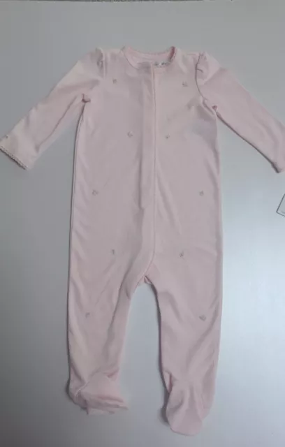 Ralph Lauren baby girls  baby grow soft white floral coverall  6-9 RRP£69