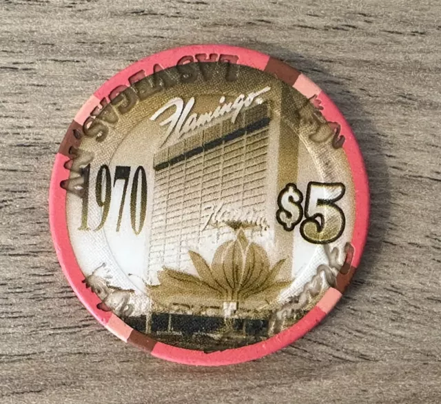 $5 Las Vegas Flamingo 1970 Casino Chip