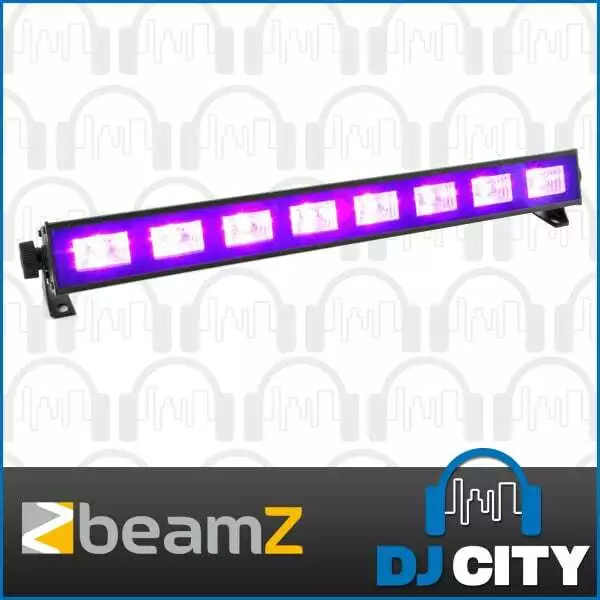 LED UV Light Bar Strip DJ Party Ultra Violet Blacklight Glow Effects 9x3W Beamz