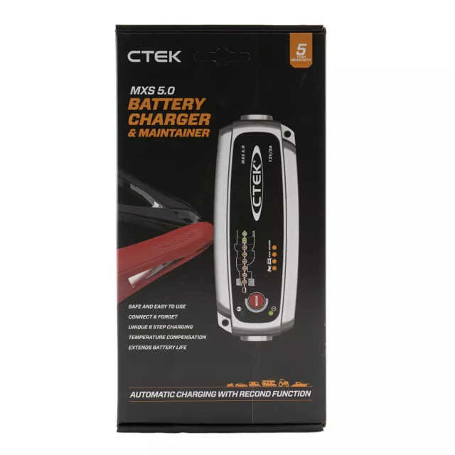 CTEK MXS 5.0 BatterieLadegerät 5A 12V neues Modell für Batterien 1,2 bis 110Ah