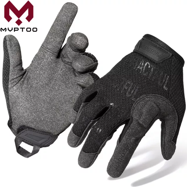 Men Outdoor Military Tactical Full Finger Gloves Combat Airsoft Shooting Cycling