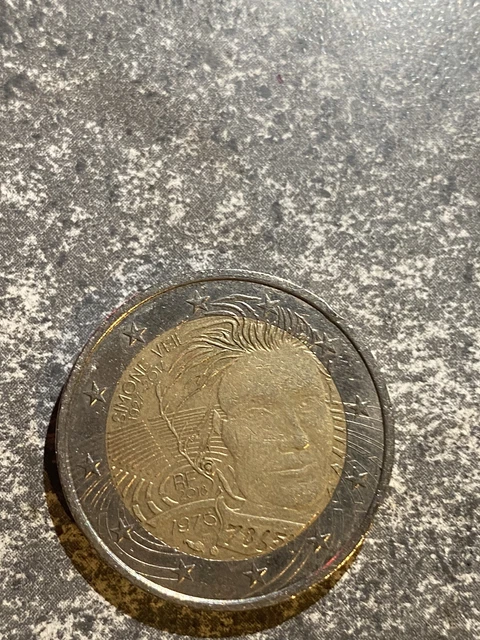 piece de 2 euros rare simone veil