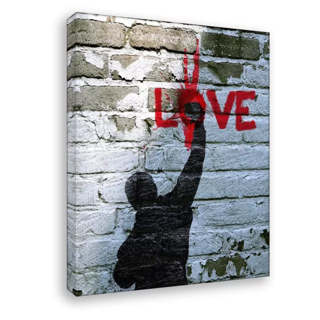 Kunstdruck auf Leinwand - Rocky Love (div. Größen) Street Art Graffiti Wandbild