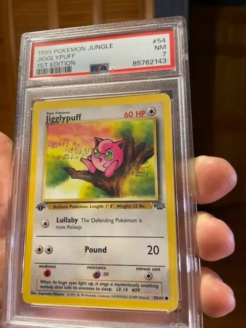 1999 Pokemon Jungle 1st Edition #54/64 JIGGLYPUFF PSA 7 Near Mint Nice Card! HOT