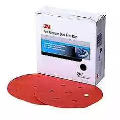 3M Hookit Red Abrasive Disc Dust Free, 01138, 6 in, P500, Pack of 50 Discs for