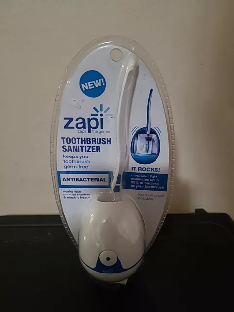 Zapi Toothbrush Sanitizer UV Dental Sanitizer White New Sealed!