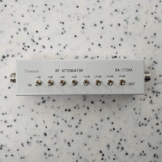 RA-1728A VARIABLE/ STEP ATTENUATOR 50 OHM 0- 82DB for Ham Radio Transmitte