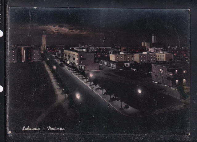 Cartolina Sabaudia Notturno NC196