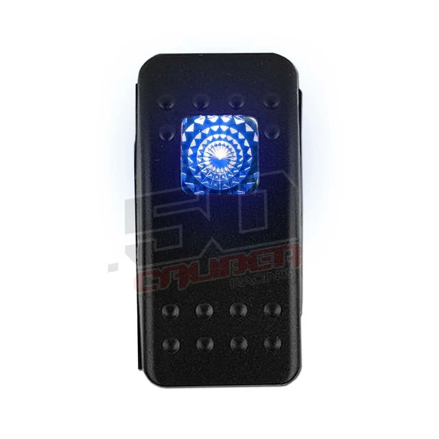 ILLUMINATED MOMENTARY ROCKER Switch UTV RZR Teryx Maverick Viking Horn BLUE LED EUR 16,80